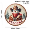 Wooden Christmas listed denim Snowman