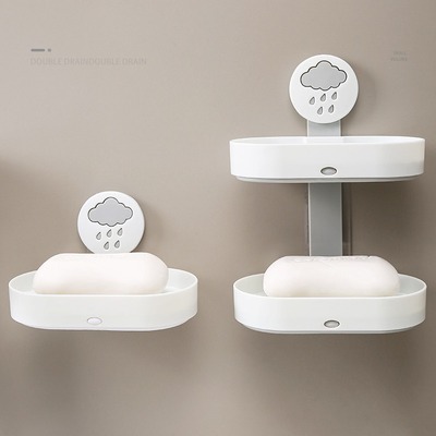 double-deck Leachate Soap box Flaky clouds Wall hanging Punch holes TOILET originality soap box Shower Room Flaky clouds Shelf