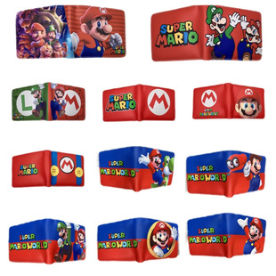 Super Mary Wallet Student Mario Mario Mario Mario Short Wallet Student Card Holder PU Coin Purse