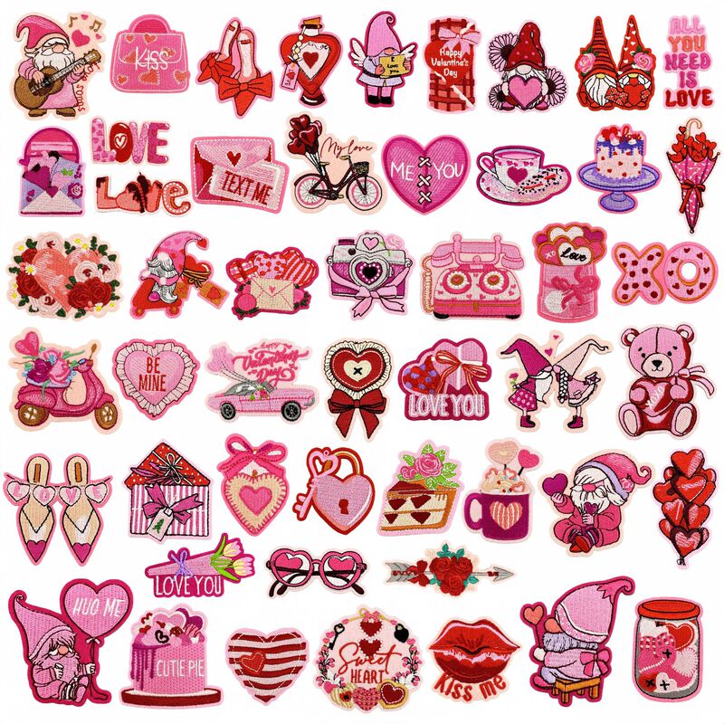 Cartoon Graffiti Cloth Stickers to Decorate Suitcases, Pink Decals, Handbags, Cross-Border Valentine's Day Water Cups, Creative Heart Styles Cartoon Graffiti Cloth Stickers to Decorate Suitcases, Pink Decals, Handbags, Cross-Border Valentine's Day Water Cups, Creative Heart Styles