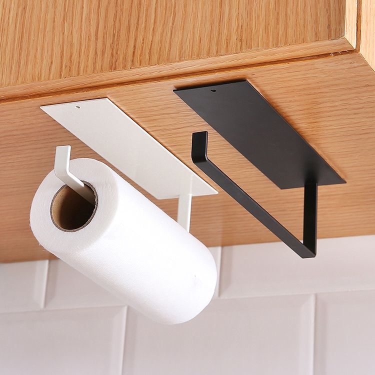 Kitchen Paper Towel Holder Without Punching Wall Hanging Adhesive Stainless Steel Roll Paper Holder Enlarged Square Household Bathroom Storage Rack