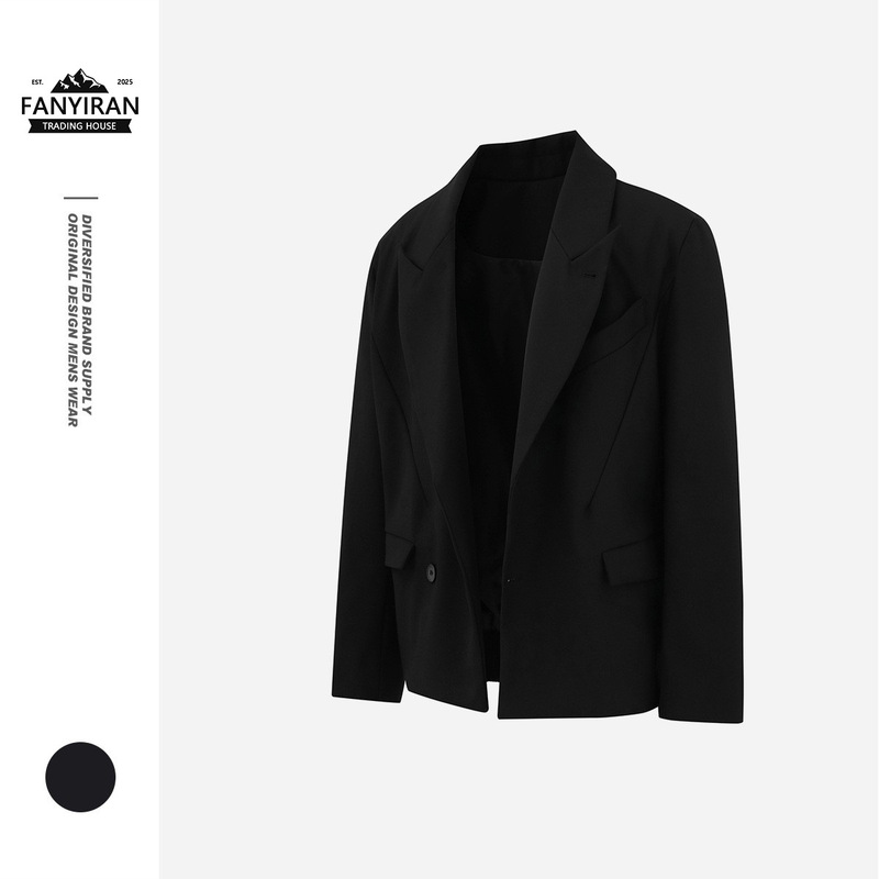 Forn3 Niche Design Casual Small Suit Jacket Men's Fashion Trendy Brand Yuppie Loose Slim Jacket N1620