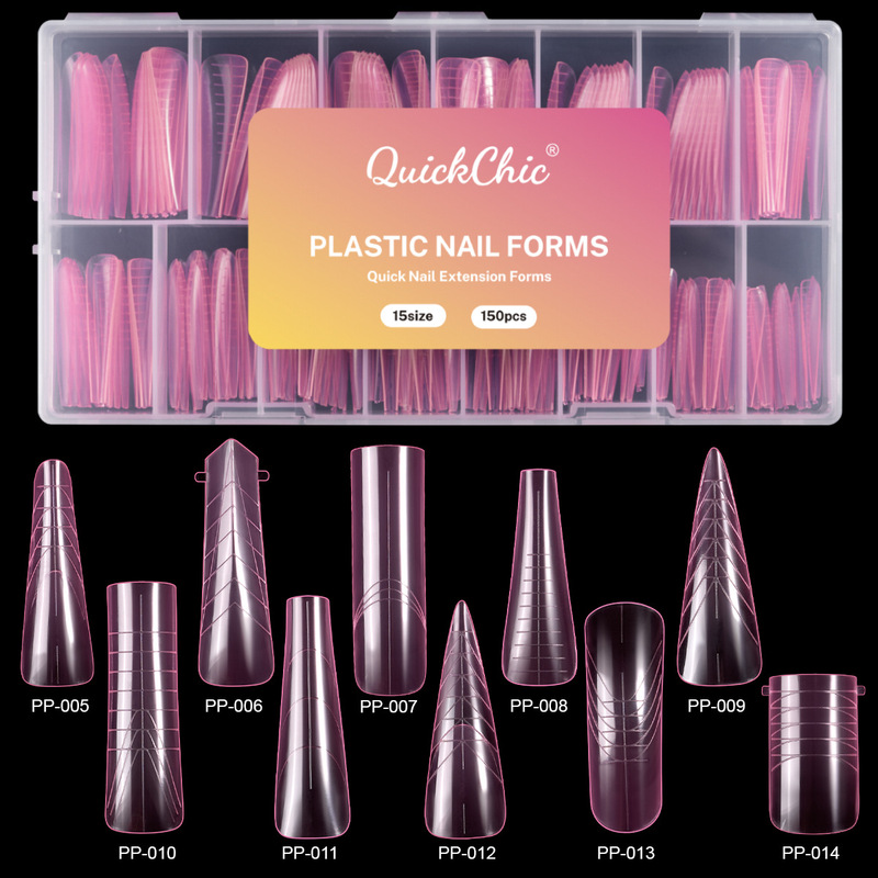 Cross-border 150-piece pink crystal nail tips for quick, paperless gel nail extensions, designed to lengthen and widen nails Cross-border 150-piece pink crystal nail tips for quick, paperless gel nail extensions, designed to lengthen and widen nails