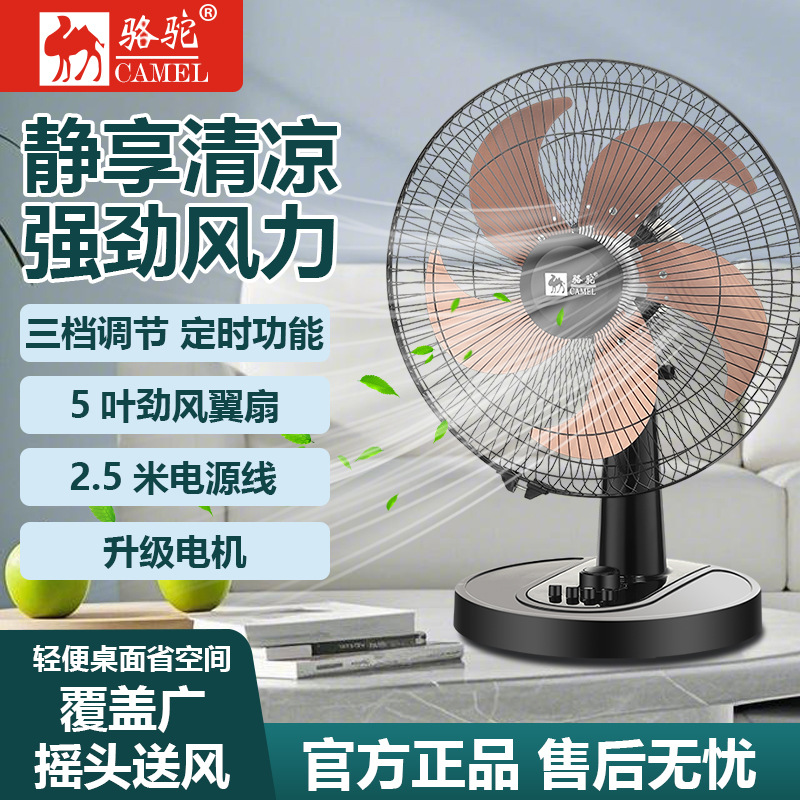 Ventilador de escritorio de camello ventilador de escritorio doméstico ventilador de escritorio ventilador de piso pequeño ahorro de energía cabezal de agitación ventilador de escritorio image 2