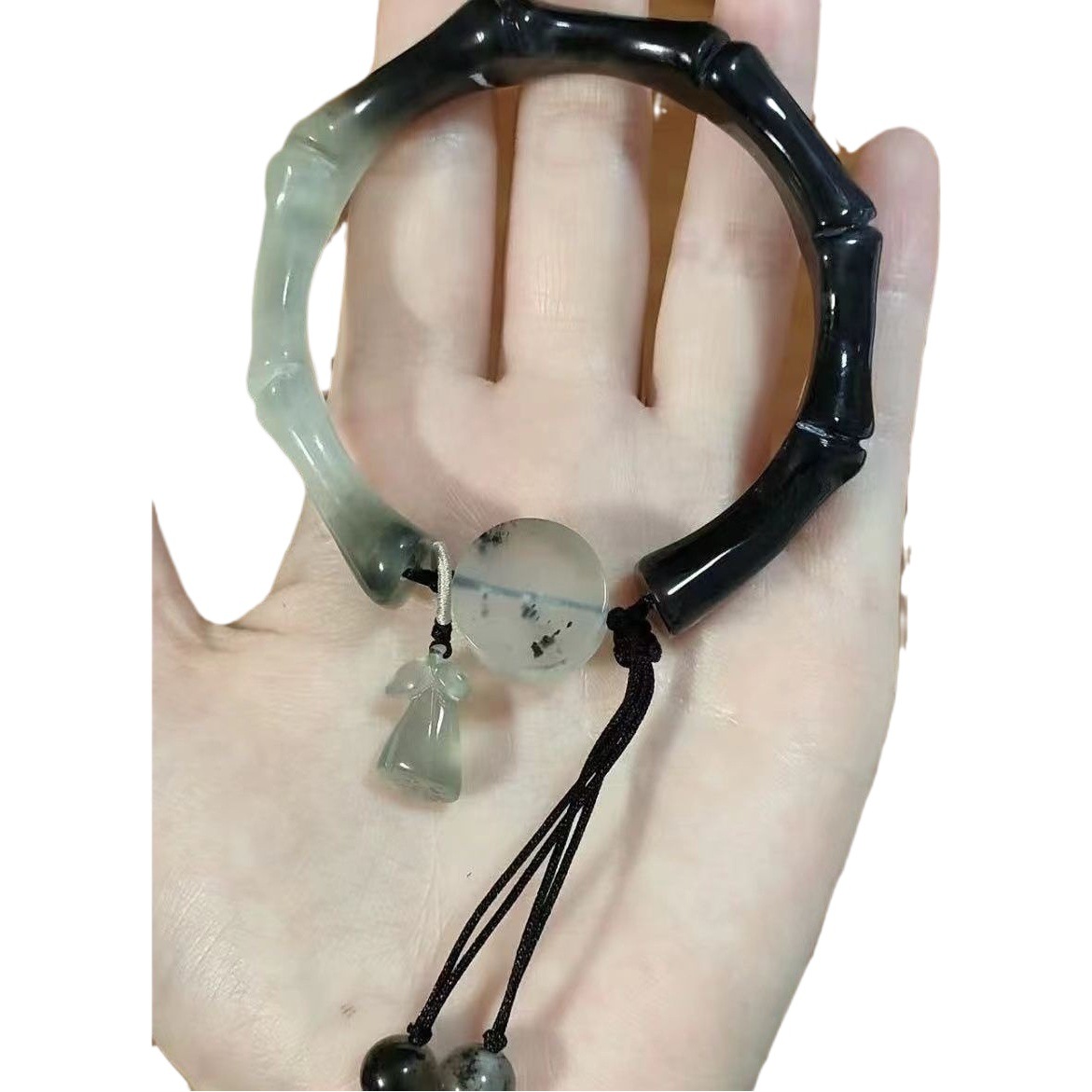 Taihu Lake nuevo loto chino estilo antiguo pulsera nicho femenino Luz de lujo de alto grado pulsera 2023 nueva pulsera de borla