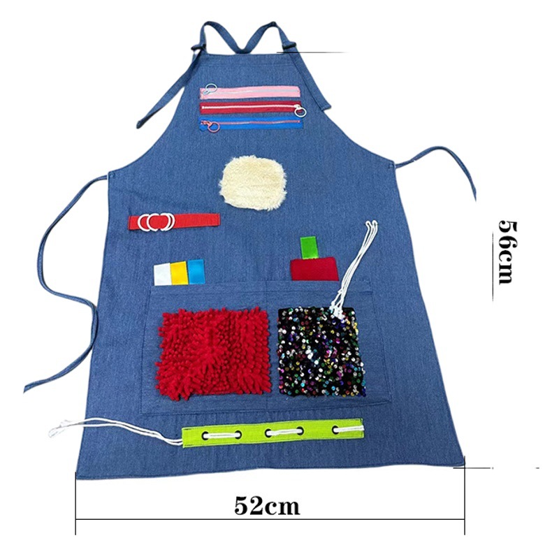 Delantal de entrenamiento sensorial transfronterizo demencia senil manta juguetes sensoriales suministros para ancianos delantal de percepción del hogar