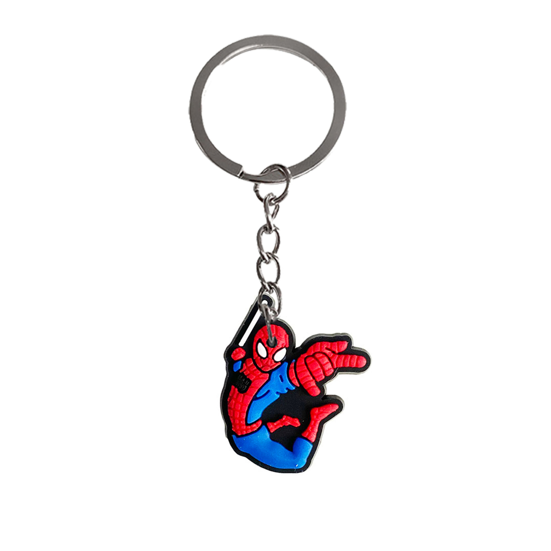 Spider-Man llavero adornos PVC de goma suave llavero accesorios DIY llavero pequeño regalo llavero colgante