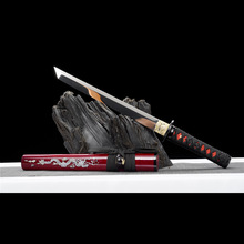 龙泉刀剑短刀直刀唐横刀短款刀剑一体肋差硬宝剑防身冷兵器未开刃