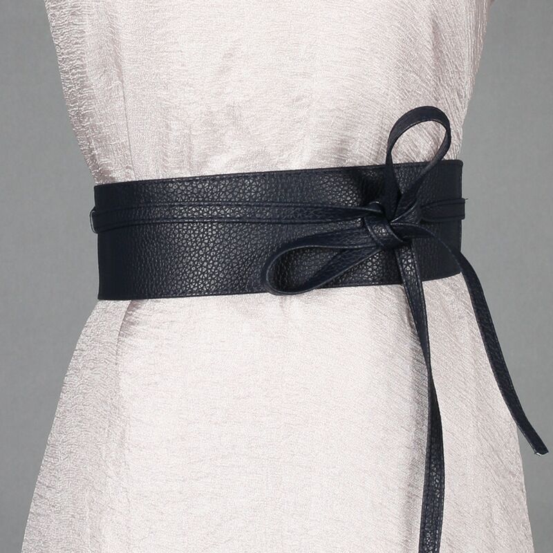 Simple Style Solid Color Knot Pu Leather Alloy Straps Women's Leather Belts display picture 9