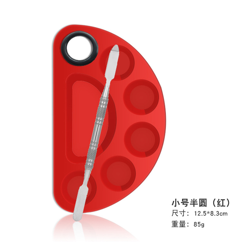 Mini maquillaje de Acero Inoxidable base de uñas de arte paleta al por mayor anillo de tamaño pequeño anillo de maquillaje paleta traje