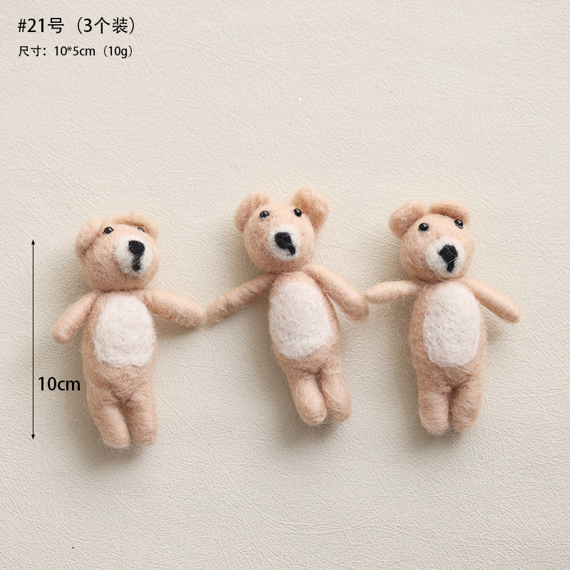 Navidad fieltro de lana decoración colgante accesorios DIY hechos a mano árbol de Navidad alce paquete de regalo pan de jengibre accesorios colgante hombre