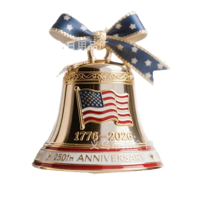 跨境新款250th Anniversary Bell Ornament250周年圣诞纪念钟饰|undefined