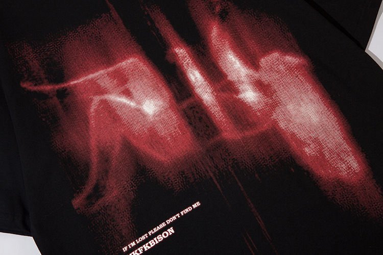 European And American Popular Falling Figure Printing Design Sense Oversize Shoulder Loose Round Neck T-shirt Cotton Ins Short Sleeve Men_voghion.com