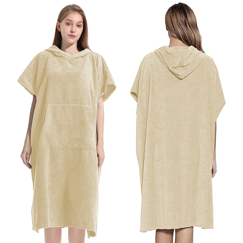 Amazon microfibra con capucha capa Toalla de baño de secado rápido buceo natación playa surf hombres y mujeres que cambian Albornoz