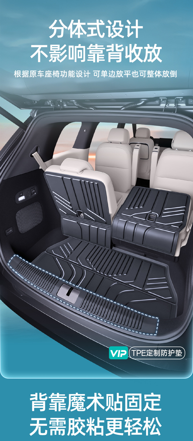 Suitable for Leapmotor D99 trunk mat TPE car anti-dirt mat interior trunk pad