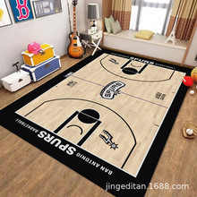 卡通跨境地毯NBA篮球场地垫客厅卧室地毯创意潮流男生地垫