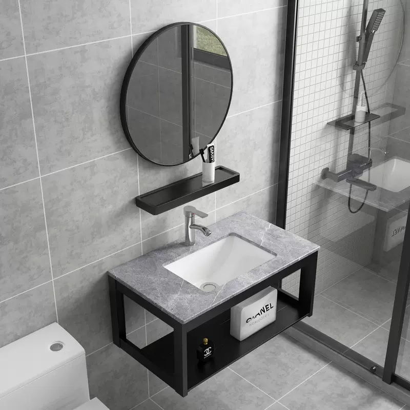 挂墙式洗手盆柜组合洗脸盆小户型出租屋卫生间洗漱台盆陶瓷一体盆