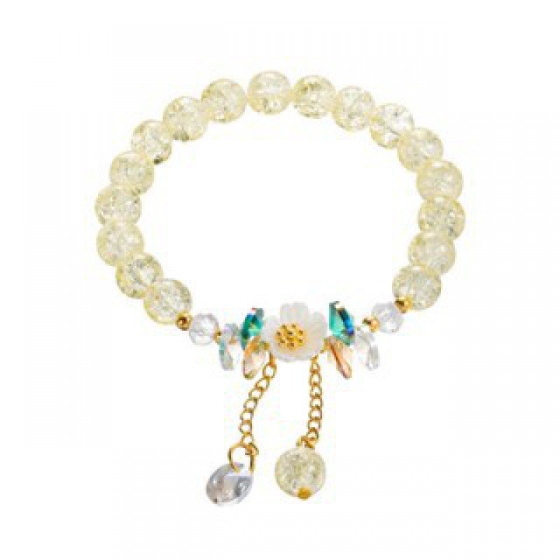 S015-pulsera de flores frescas amarillas SZ175