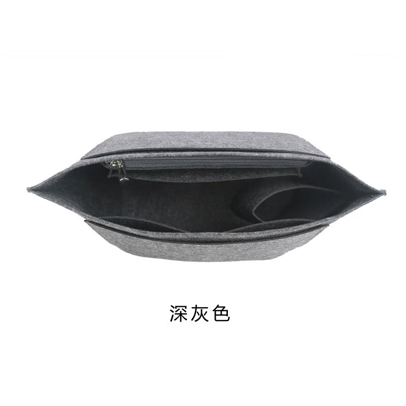 龍祥ブランドのフェルト製インナーバッグ、龍祥バッグ用フェルト製インナーバッグ、餃子型収納化粧ポーチインナー、ハンドバッグ用インナーを越境供給|undefined