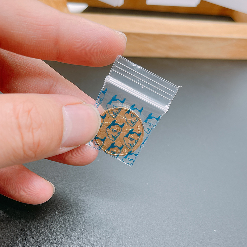 Plástico PE ziplock bolsa lindo tamaño pequeño color Apple impresión mini sellado bolsa transparente bolsa de embalaje bolsa de hueso sellado