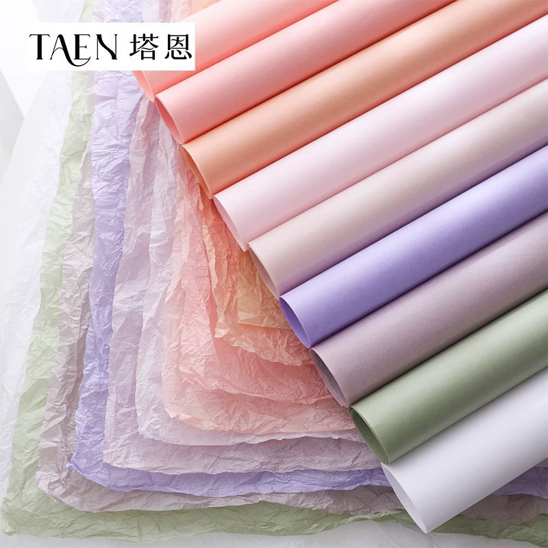 Оптовая продажа простой сиднейский высокий смысл цветов упаковочная бумага для выпечки букет вкладки бумаги складки руки месить бумагу цветочное искусство diy