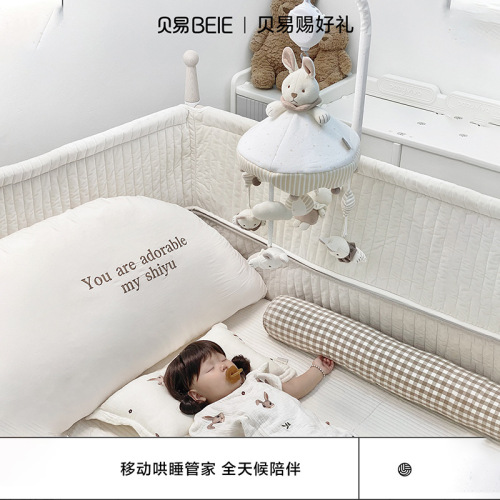 Beiyi baby bed bell bedside music rotating pendant newborn baby toy fabric hanging bed rattle