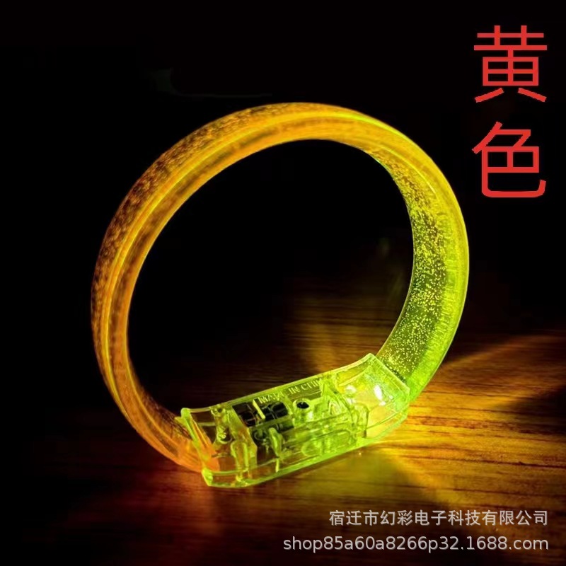 Nueva pulsera flash LED de acrílico, pulsera luminosa, barra de conciertos, accesorios de vítores, pulsera, logotipo de impresión