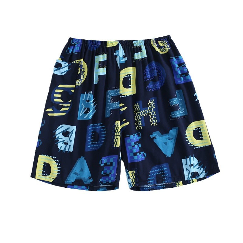 Beach trousers for leisure, shorts, 3D, plus size