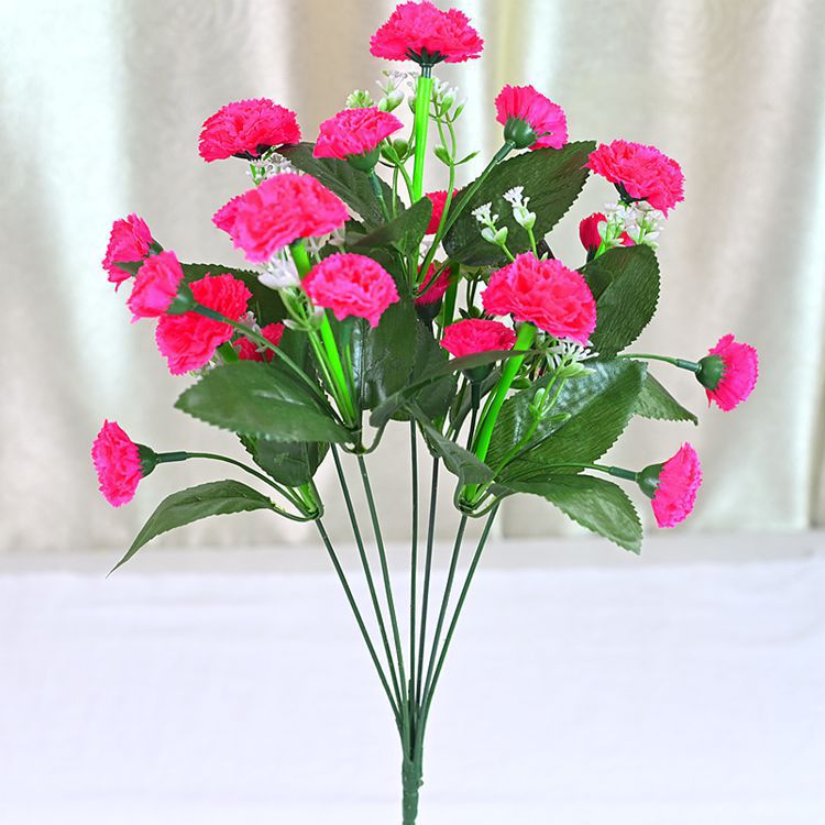 Fábricas al por mayor para dibujar flores de simulación personalizadas 7 horquilla 21 claves en el hogar escenario de diseño de flores decorativas