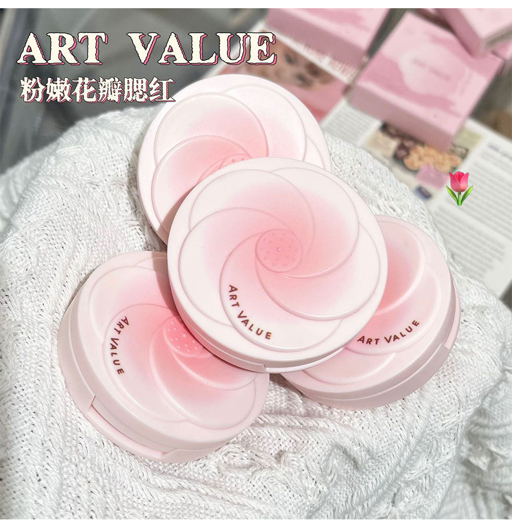 Art Value~ Pink petal blush, natural and delicate, whitening blush, contouring, versatile, the same as cross-border Internet celebrities undefined