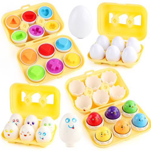 Cross-border new product children's early education smart egg matching gashapon cognitive transportation shape simulation egg toy