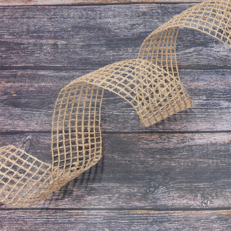 Amazon clásico natural jardinería hueco cinta de cáñamo Garland arco material red de pesca cinta de cáñamo 9 hilos de alambre de hierro