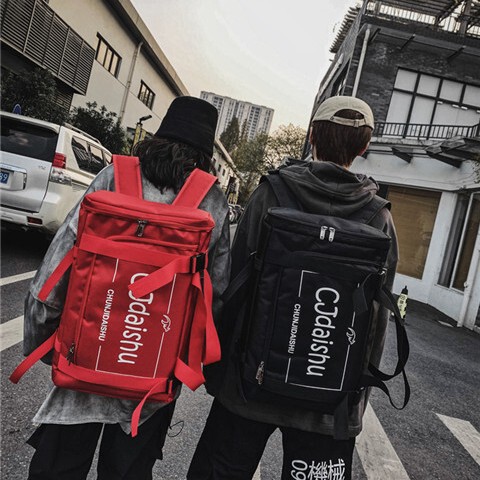 2025 Sports Trend Korean Style Student Schoolbag Outdoor Travel Shoulder Portable Backpack Multi-Functional Fashion Fitness Bag