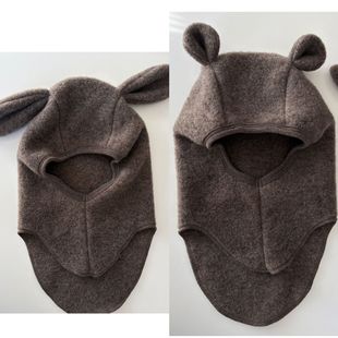 25 autumn and winter new imported high-end merino wool brushed fabric marble brown wool brushed cap