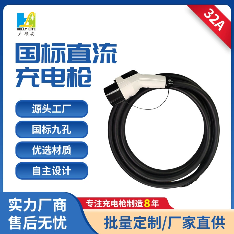 Зарядное устройство для электромобилей по национальному стандарту, для домашнего использования, 32А 7кВт, портативное, без заземления, зарядный пистолет постоянного тока, от производителя