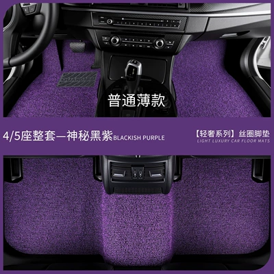 2025 new model – Car Carpet - ordinary-thin-model-full-set-of-floor-mats-mysterious-black-and-purple-custom-made-for-specific-car-models-please-leave-a-message-or-note-the-car-model-when-ordering