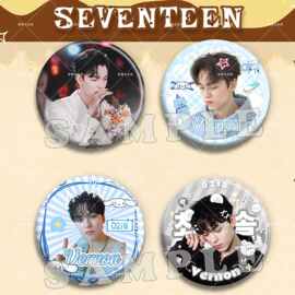 seventeen崔瀚率周边吧唧徽章镭射马口铁明星爱豆diy痛包挂件饰品