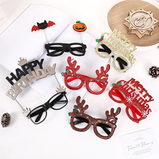 Customized Cross-Border Halloween Glasses Children's Ghost Festival Funny Party Decorative Mirror Creative Spring Eye Frame Wholes