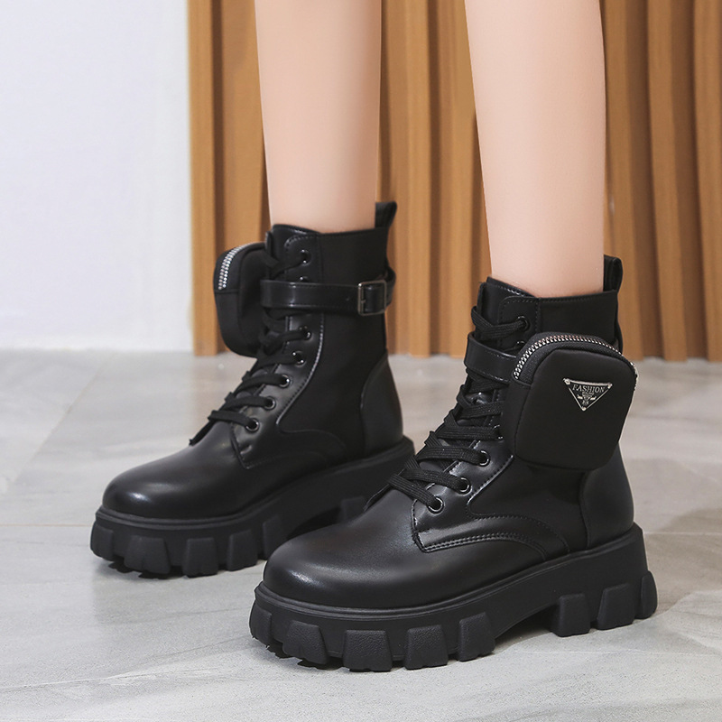 Cross-border plus size summer New Martin boots muffin bottom short tube side bag British style fashion motorcycle women's boots