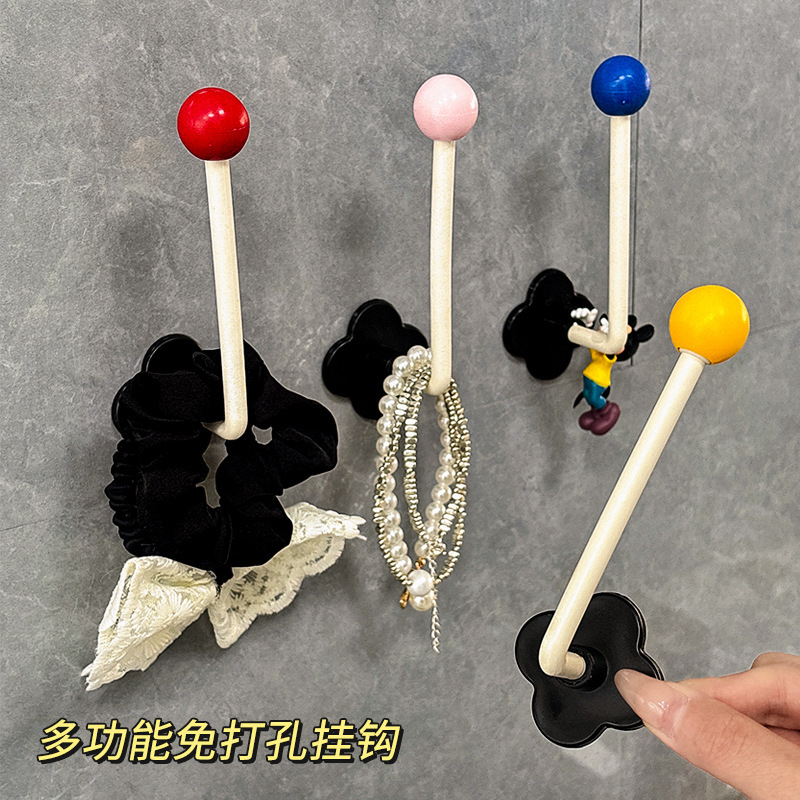 フック、粘着フック、強力な粘着剤、パンチングなし、強力な耐荷重ドアバックヘアピンヘッドロープ、バスルームクリエイティブ収納棚|undefined