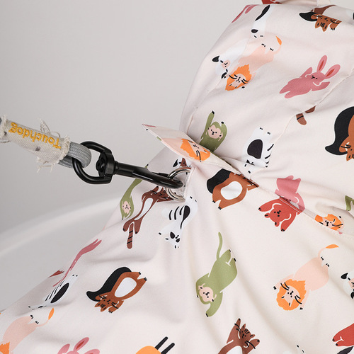 Dog raincoat cartoon double layer waterproof coating PU Teddy French Bulldog small dog clothes poncho pet raincoat clothes