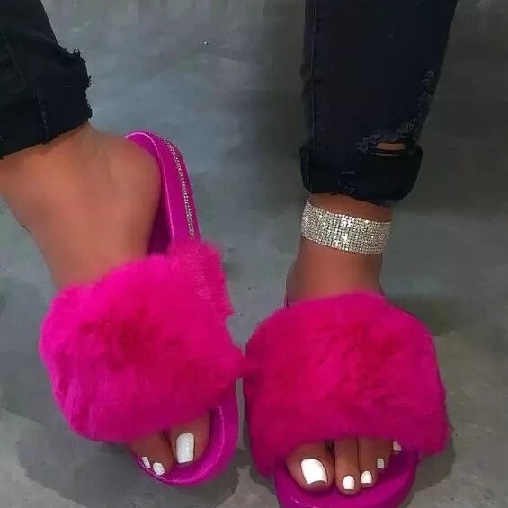 summer mule with rhinestones flat