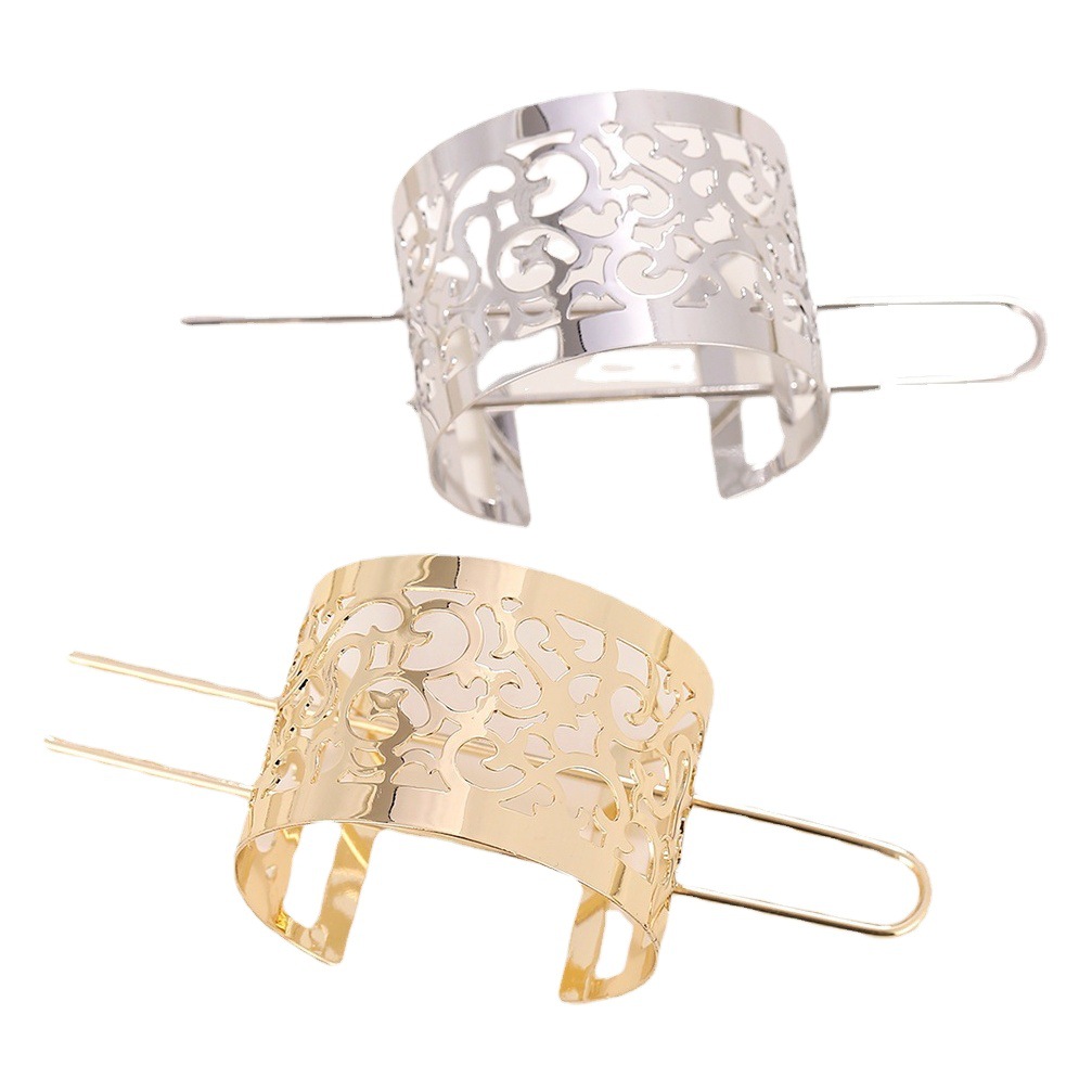 Estilo nacional hanfu tocado horquilla de metal de las mujeres al por mayor de Europa y América retro estilo antiguo hueco exquisito plato horquilla de Oro de las mujeres