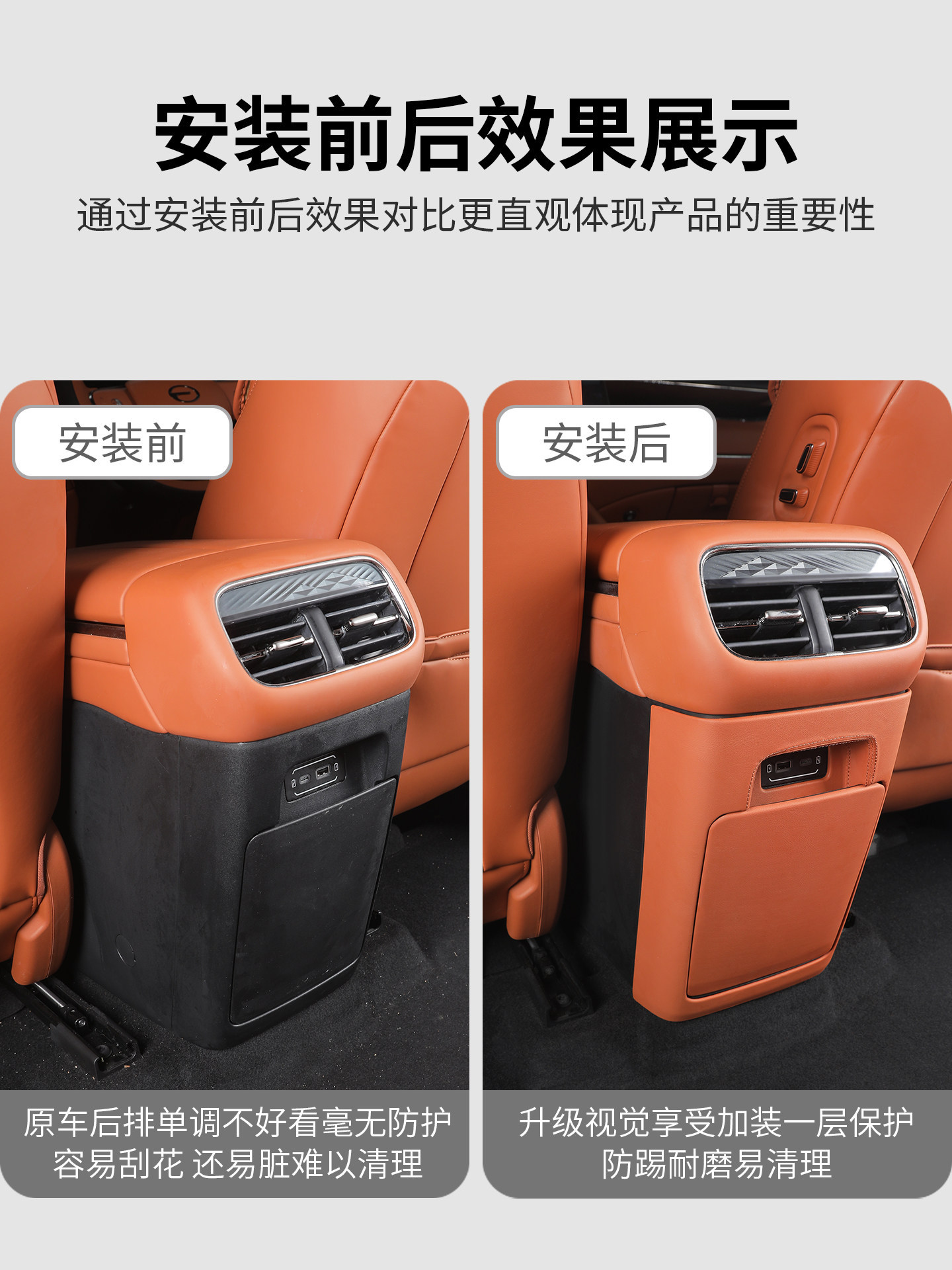 Suitable for Trumpchi Xiangwang S7 Rear Air Vent Anti-Kick Pad, Center Console Armrest Box, Air Conditioning Panel, Car Accessories