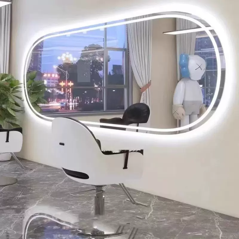 理发店染烫镜台发廊专用美发店镜子网红男士油头馆剪发镜挂墙镜子