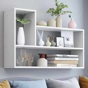 Wall Storage Rack Without Punching Wall-Mounted Storage Cabinet Bedroom Wall Cabinet Creative Grids Wall Cabinet Home Changzhen
