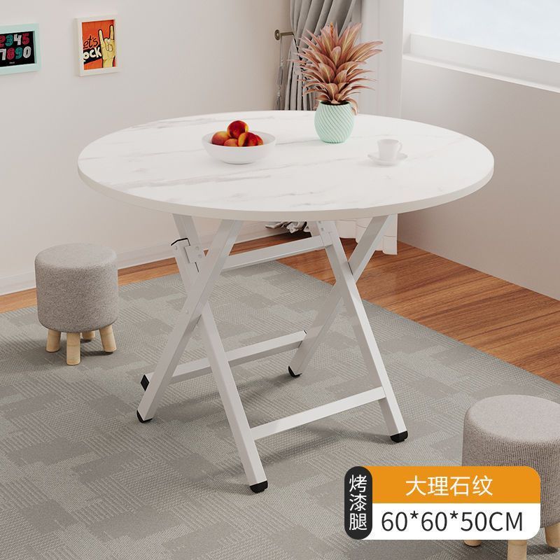 Mesa plegable, mesa de comedor, hogar, mesa de comedor simple multifuncional, casa de alquiler, puesto portátil al aire libre, mesa pequeña para cenar