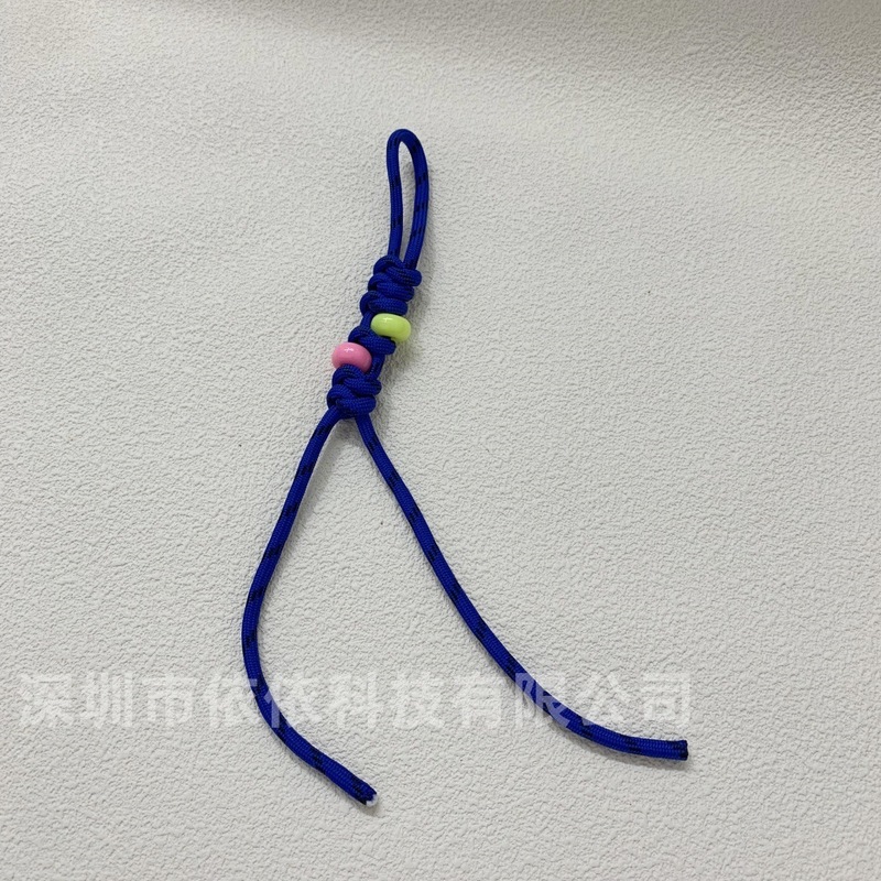 miu系彩色包包编绳挂件时尚车钥匙扣挂饰金刚结手工彩珠编织挂绳|undefined