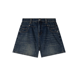 Aiyuan Summer New Plus Size Women's Clothing for Plus Size Women 100kg Retro High Waist Denim Shorts Yc271