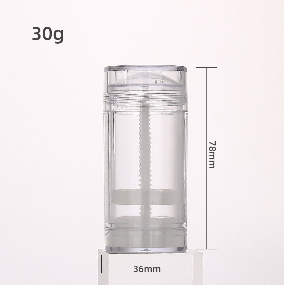 30g50g75g transparente negro de gran capacidad sólido bálsamo antitranspirante tubo desodorante palo crema hierba púrpura pelo roto acabado botella